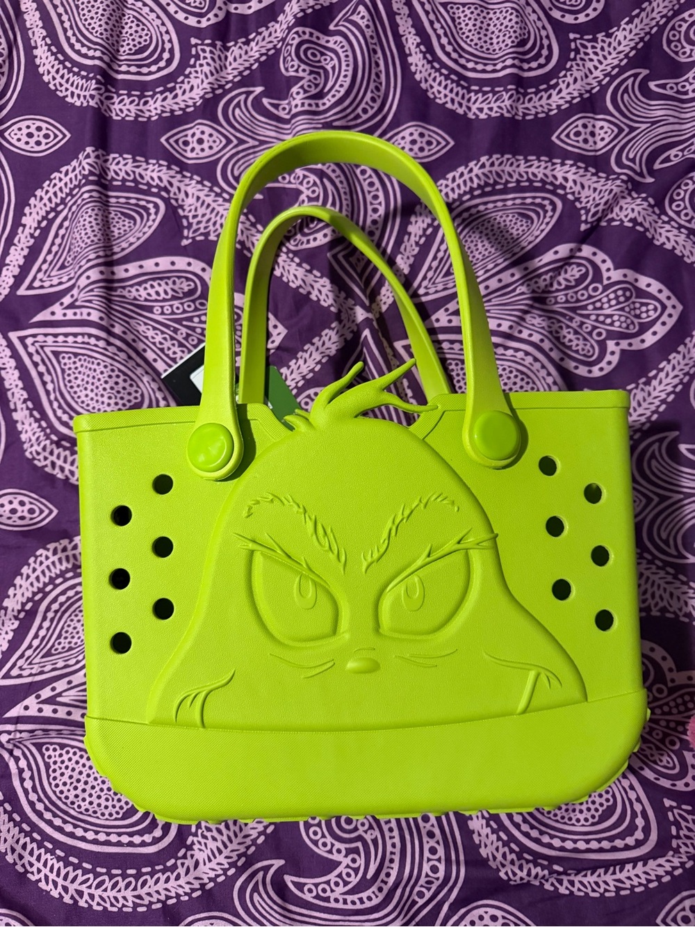 Dr.Seuss The Grinch Rubber 16.5” EVA Molded Gummy Tote